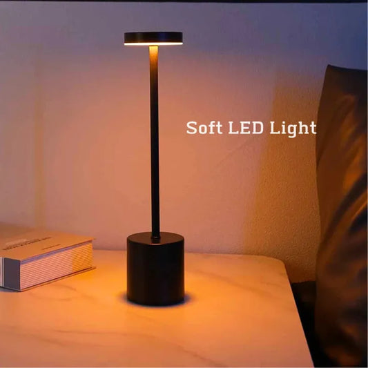 Simple LED Rechargeable Touch Metal Table Lamp